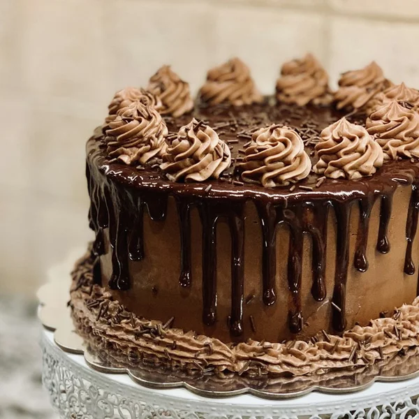 Fresh baked celebration cake